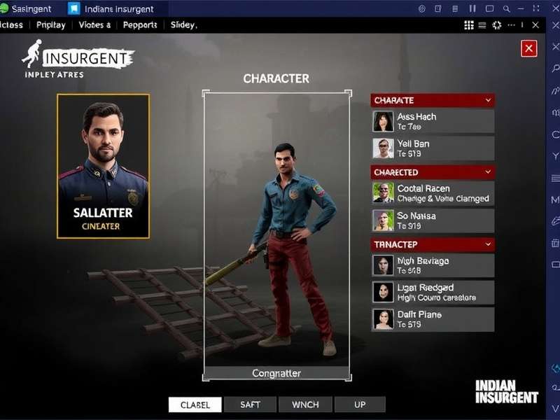 Indian Insurgent Character Selection Screen